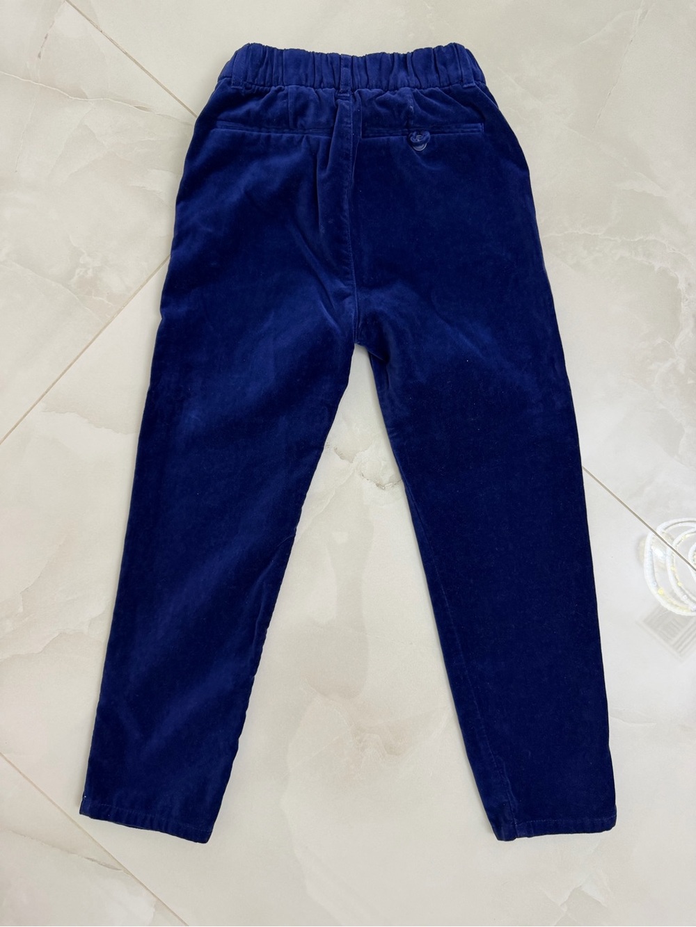 H&M Royal Blue Velvet Elastic Waist Pants